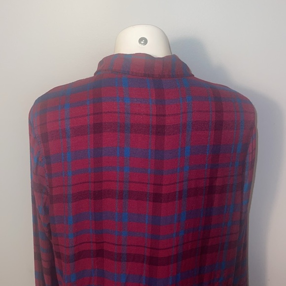 Lucky Brand ladies plaid casual long sleeve button down shirt. Size X-large. - Picture 6 of 11